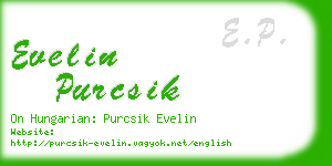 evelin purcsik business card